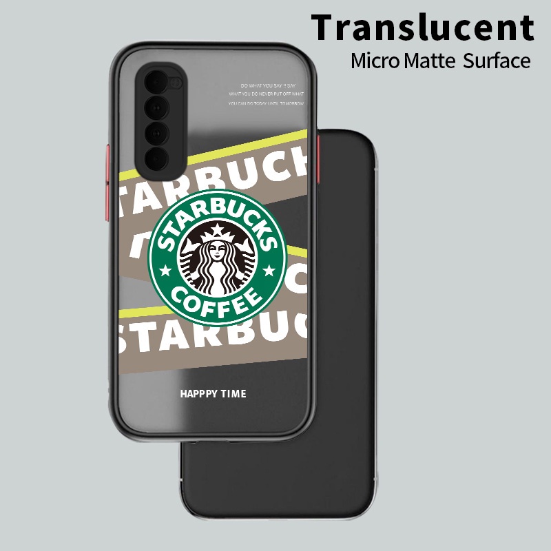 Ốp Điện Thoại Cứng Nhám Chống Sốc In Hình Starbucks Thời Trang Cho OPPO Reno4 Pro