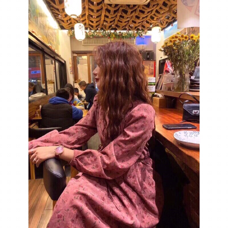 VÁY NHUNG TĂM, HOA NHÍ DÁNG DÀI, XINH XẮN TIỂU THƯ | BigBuy360 - bigbuy360.vn