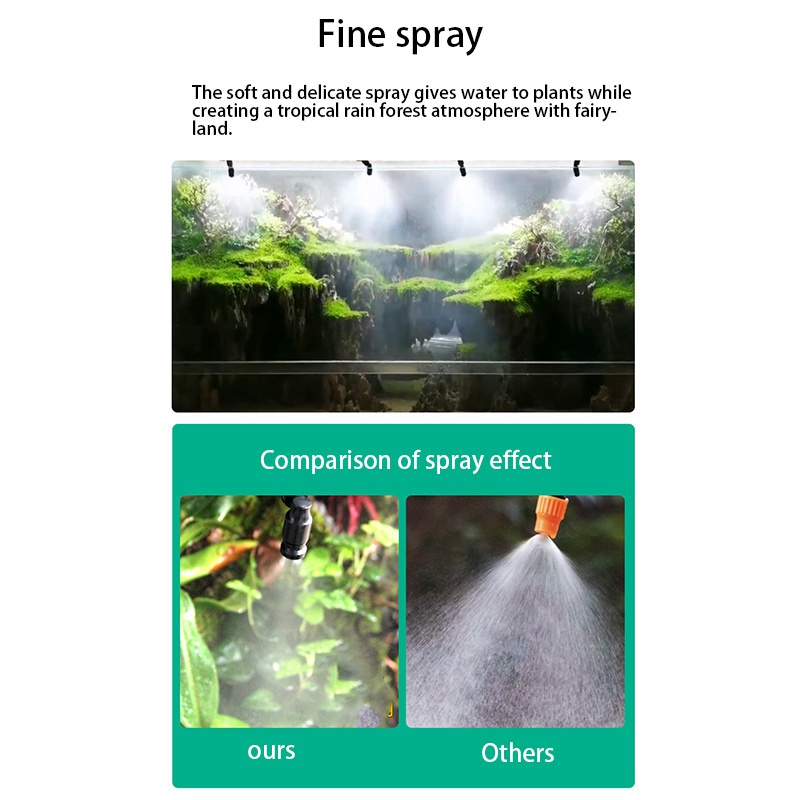 MIUS Intelligent Automatic Mist Spray System Set Electronic Timer LCD Screen Sprinkler Controller Terrarium Spraying Kit