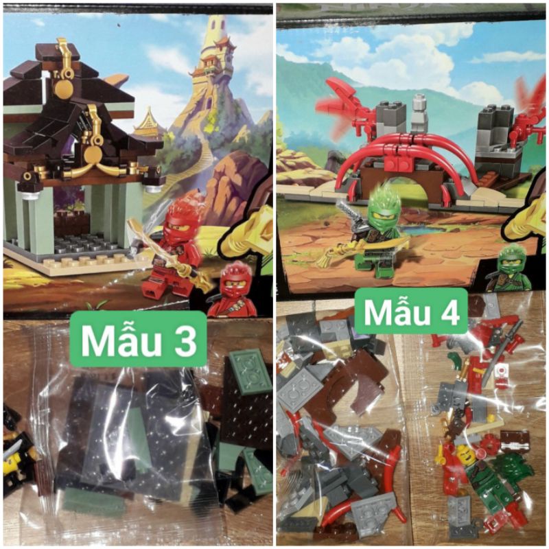 Lắp ráp 1 hộp LegoNinja Ngôi đền 61031 có nhiều chi tiết bằng nhựa ABS