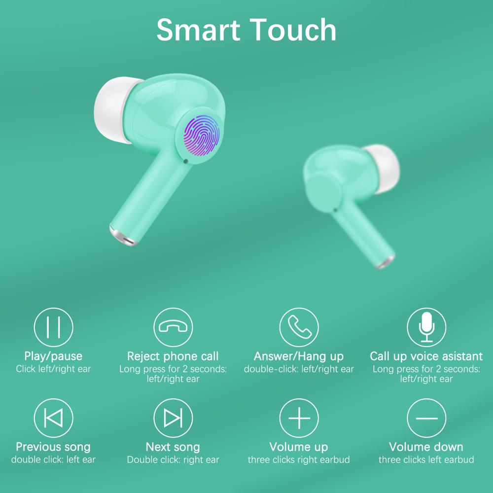 Tai nghe Bluetooth GOOJODOQ không dây 5.0 hỗ trợ giảm tiếng ồn và âm trầm tốt