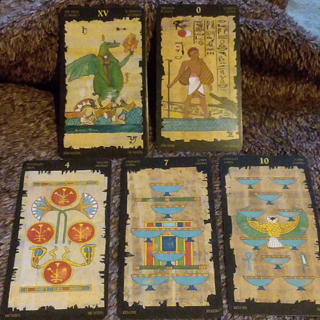 Bộ Bài Egyptian Tarot - Bookset Edition (Mystic House Tarot Shop)