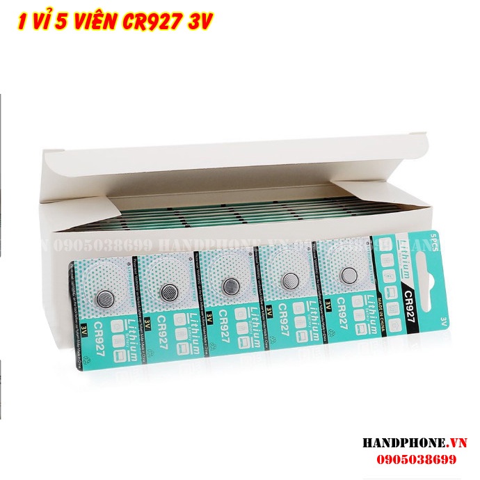 1 vỉ 5 Viên Pin Lithium 3V CR927 Button Cell cho Đồng Hồ Điện Tử, Đồ Chơi, Máy Tính, Pin Nguồn Nuôi