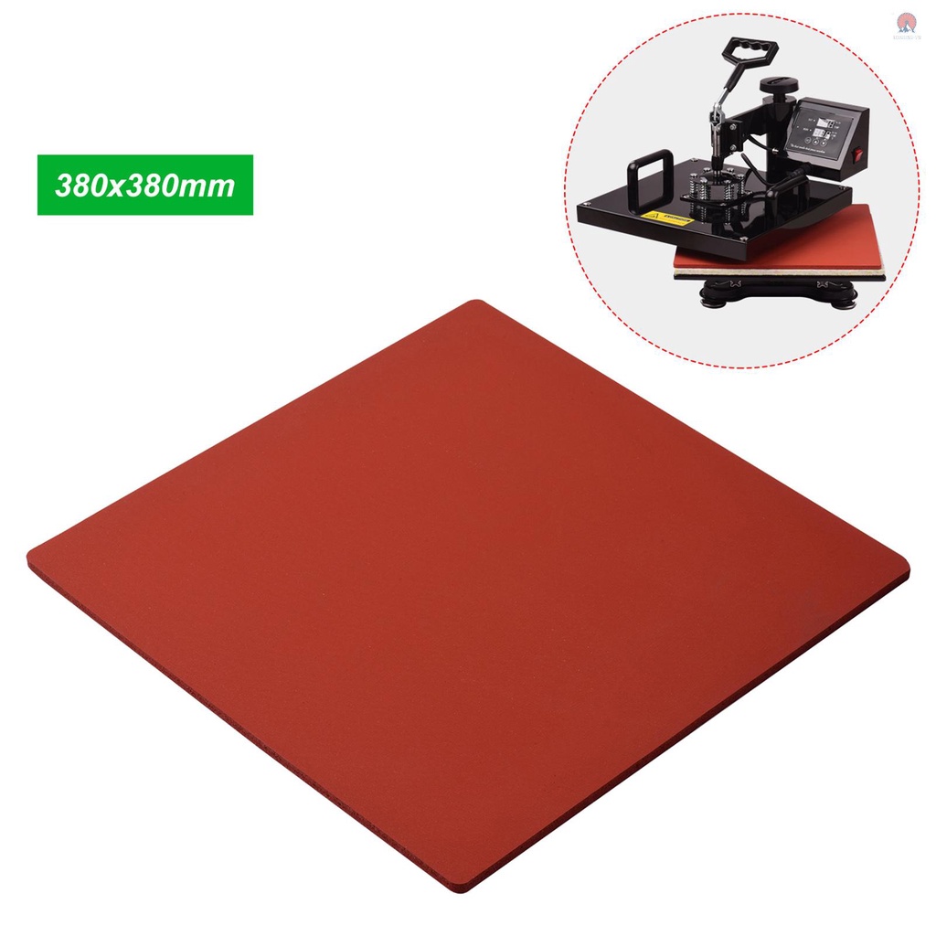 Tấm Đệm Cao Su Silicon Chịu Nhiệt Độ Cao 380 * 380 * 8mm Cho Máy Ép Nhiệt 2