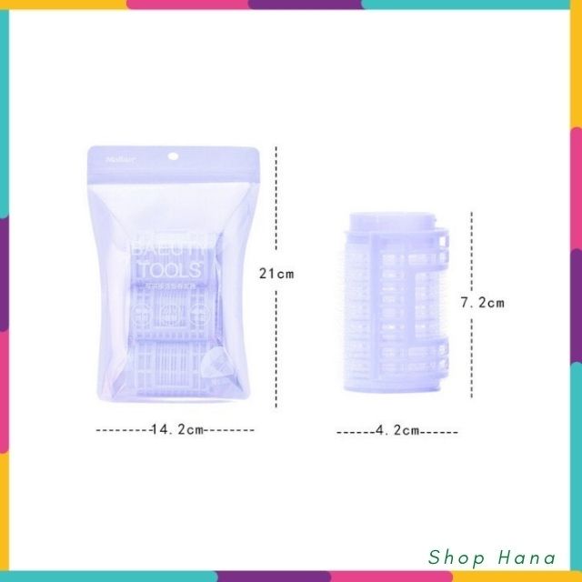 Lô uốn tóc mái tự dính, lô cuốn tóc đường kính cỡ lớn SIZE to chuyên dùng trong các salon Hàn Quốc HNH028