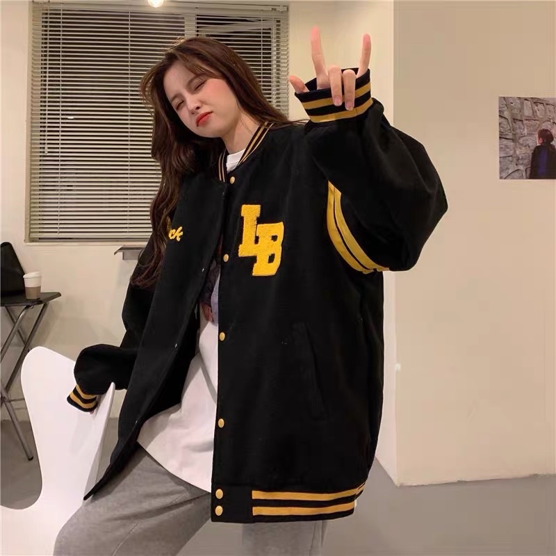 Áo khoác bomber form rộng LB, áo khoác unisex chống UV