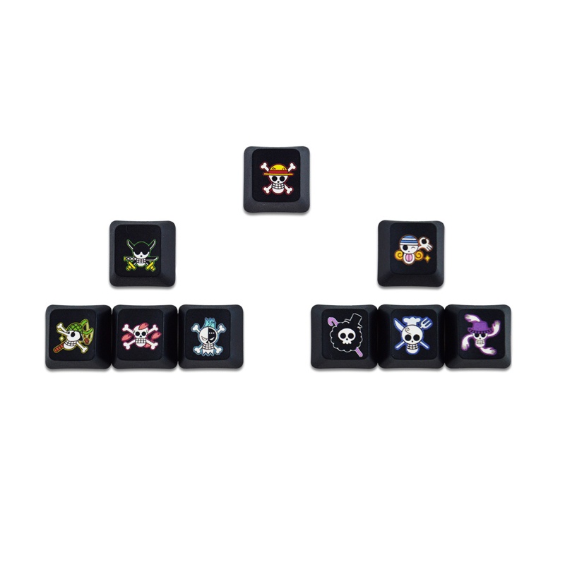 Set 9 nút bàn phím PBT hoạt hình OEM WASD