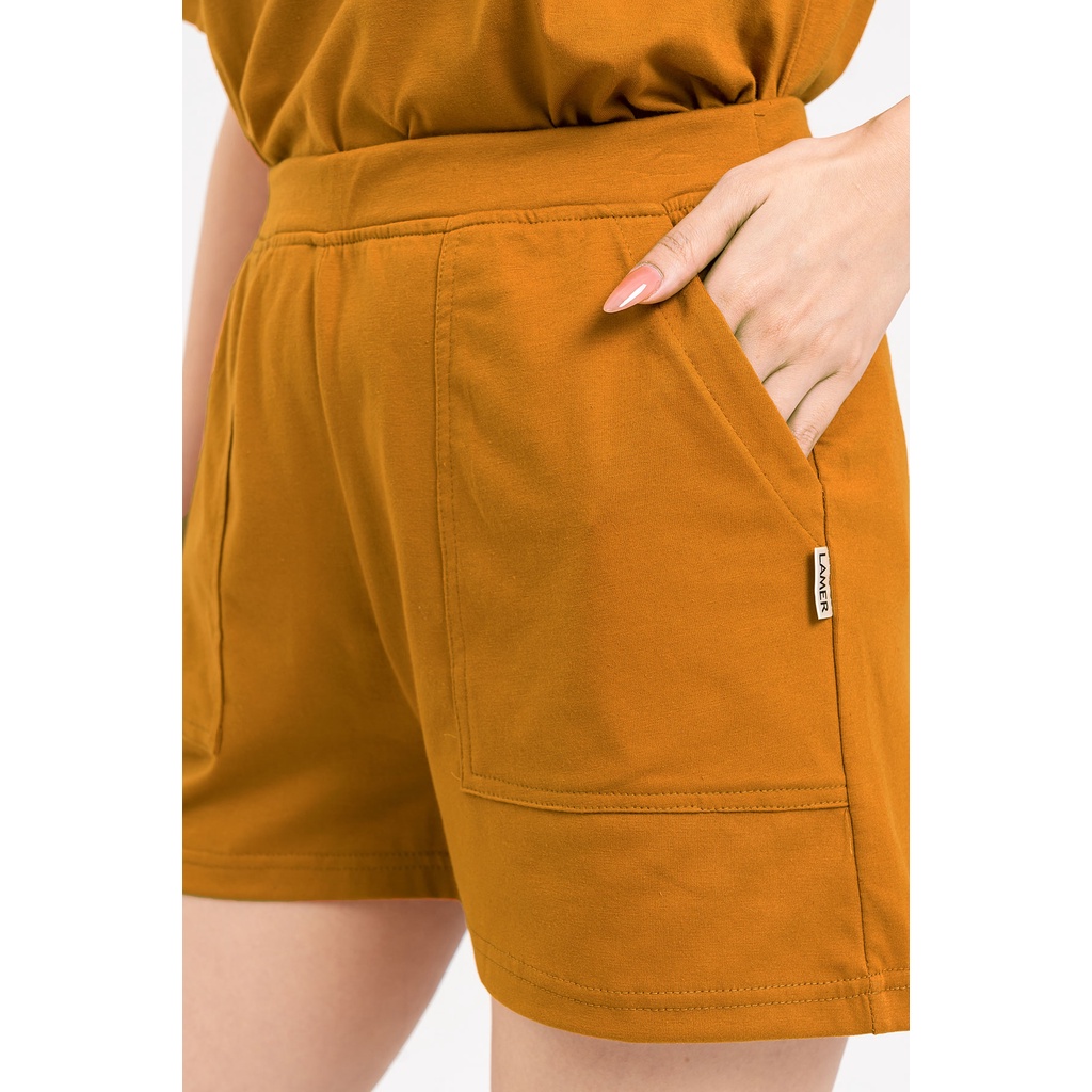 Bộ Áo Thun Vai Rag Lag+Quần Short By Lamer O68S22H002