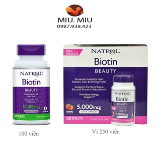 Viên Ngậm NATROL BIOTIN BEAUTY