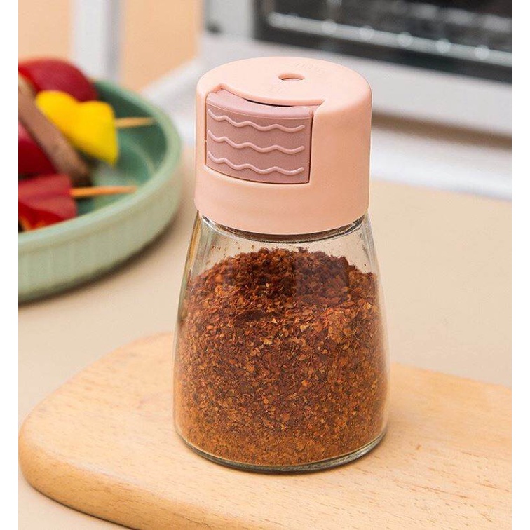 Lọ Đựng Gia Vị Mini Nhà Bếp Bằng Thủy Tinh, Lọ Gia Vị Bấm Nút Định Lượng Gia Vị, Hũ Đựng Gia Vị Thông Minh Tiện Dụng Bếp