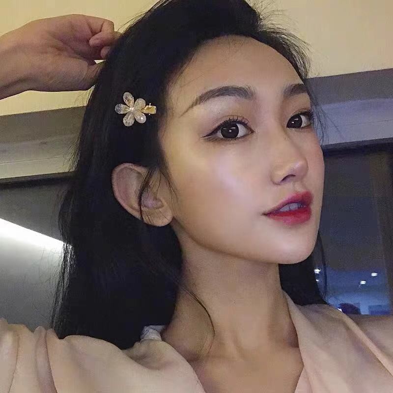 Kẹp Tóc Hình Hoa Đính Pha Lê Giả Thời Trang Cho Nữ