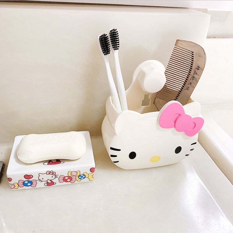 Giá Đỡ Bàn Chải Đánh Răng Gắn Tường Hình Hello Kitty