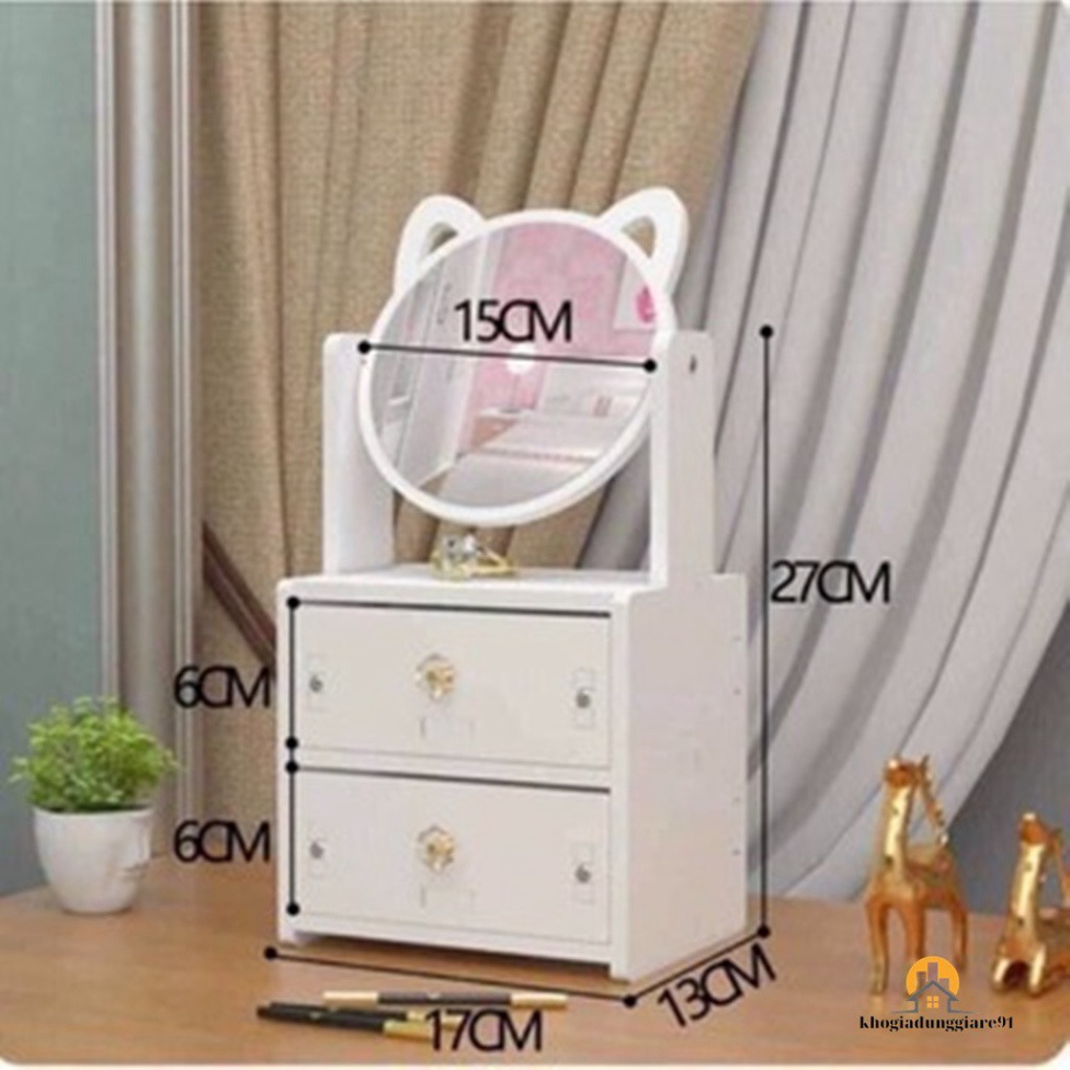 KỆ MỸ PHẨM NHỰA MINI KT 22*11*10.5