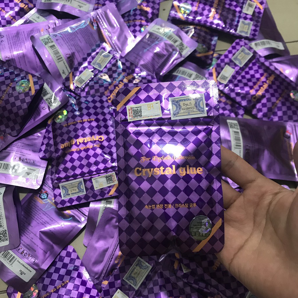Keo nối mi Crystal Glue tím chuyên dùng nối mi