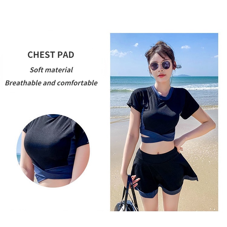 Áo Tắm Thể Thao Của Phụ Nữ áo Tắm Hai Mảnh Du Lịch Kỳ Nghỉ Thời Trang Hàn Quốc Sexy Bãi Biển Bikini
