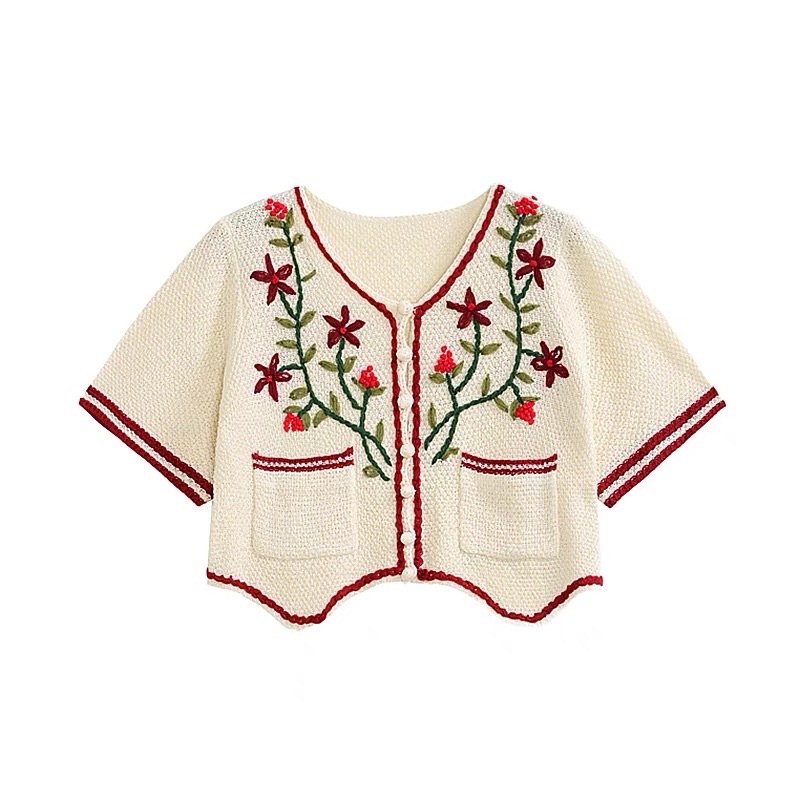 Áo len thêu hoa giống Umji VIVIZ, Suhyun AKMU