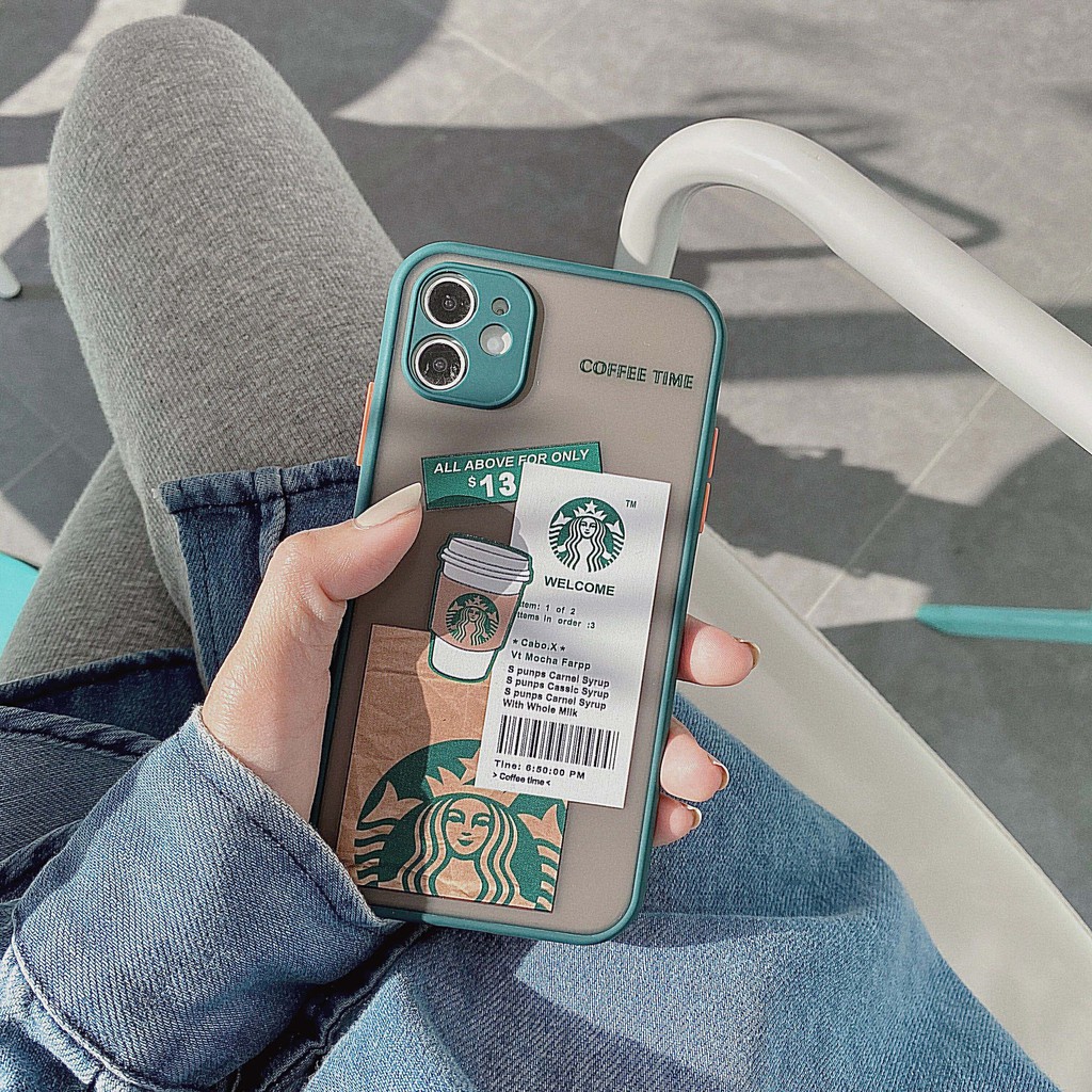 Ốp iPhone cứng in hình starbucks cho iphone 12 12 promax 11 11pro max xs max xr 7/8 6s plus se2020