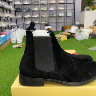 Giày chelsea boot da lộn đen cao cấp