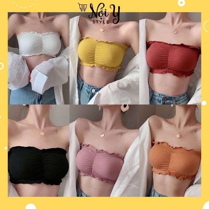 Áo Bra Nữ Quây Không Dây Cotton Nhún Bèo Siêu Xinh MS.BÈO1