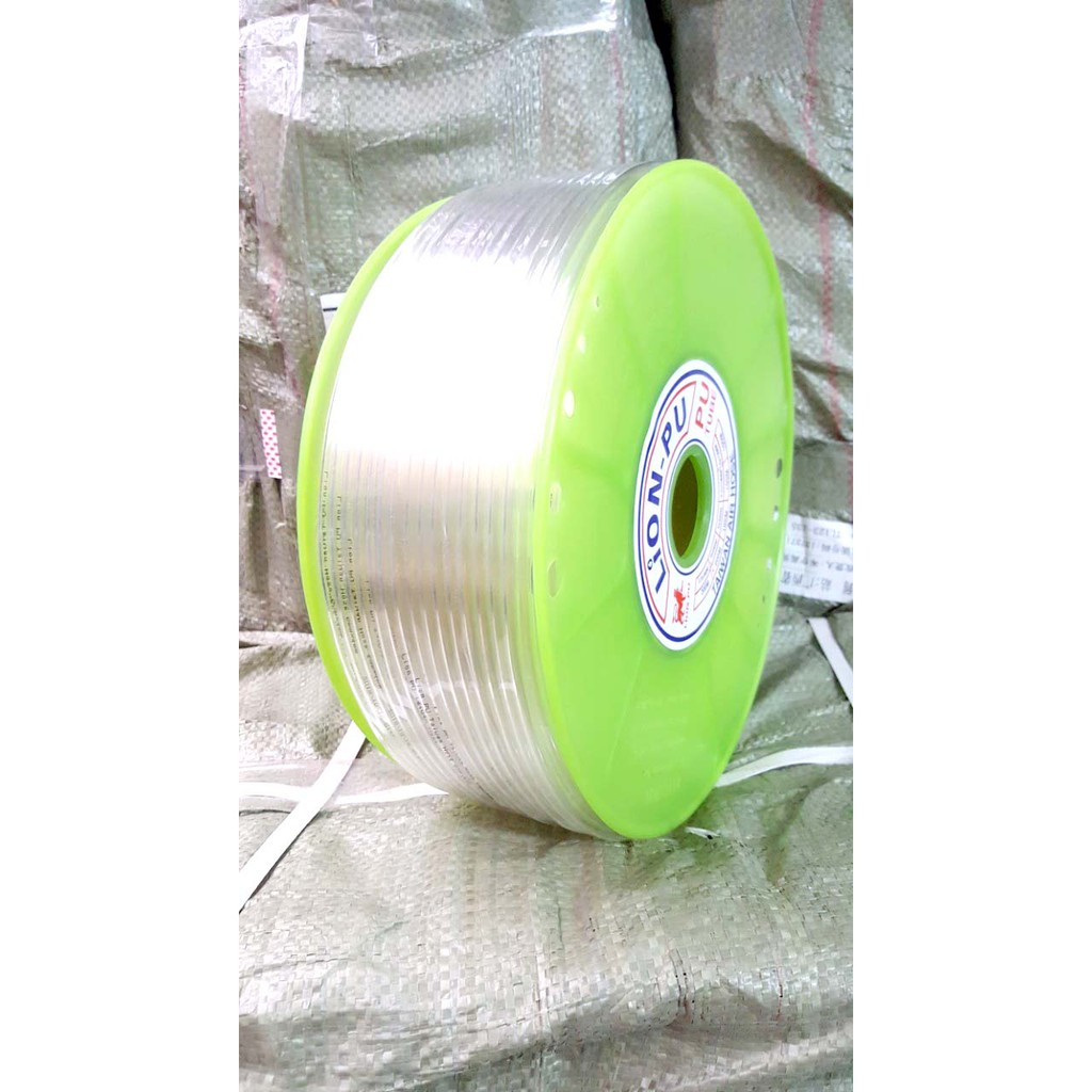 DÂY HƠI PU LION KHÍ NÉN ỐNG 5*8mm *100 MÉT - MÀU TRẮNG TRONG