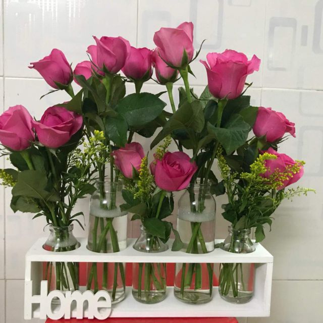 Set 5 bình cắm hoa và khay i hình