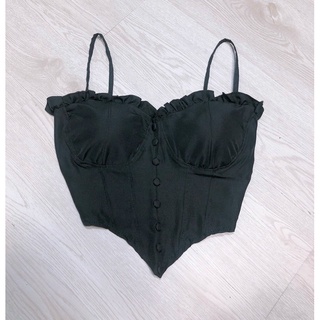 Áo 2 dây có mút vạt nhọn croptop - B0U