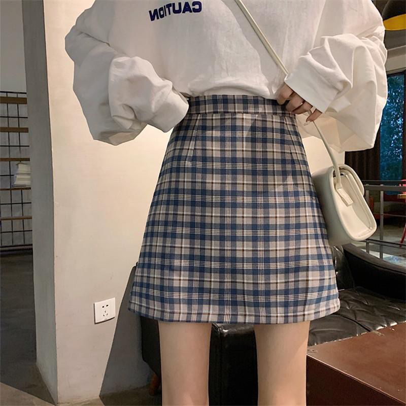 Bộ Áo Dài Tay + Chân Váy Chữ A Lưng Cao Xinh Xắn Theo Phong Cách Nhật Bản Dành Cho Nữ