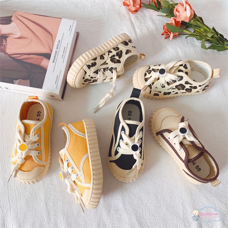 Giày Canvas Đế Mềm Thoáng Khí Phong Cách Hàn Quốc Cho Bé