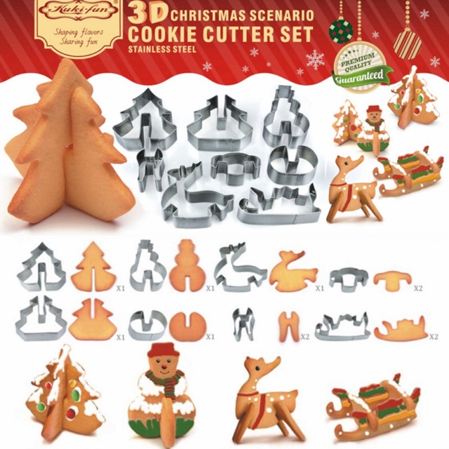 Set 8 Khuôn Nhấn Bánh Quy Chủ Đề Noel