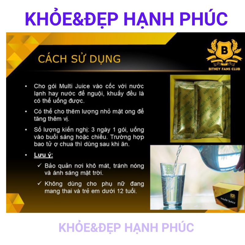 [ Multijuice ] Nước ép Multi Juice giải pháp cho sức khỏe sinh lý nam nữ -10 gói – Date T6/2023