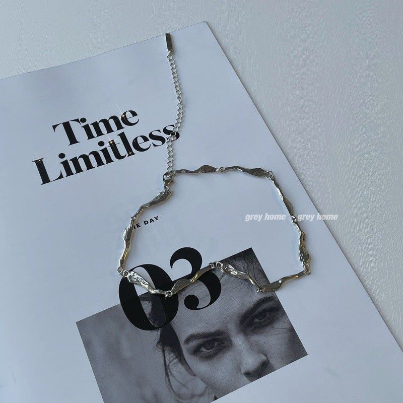 vòng cổ Ngắn Thiết Kế Bất Đối Xứng Phong Cách Hip Hop Đơn Giản