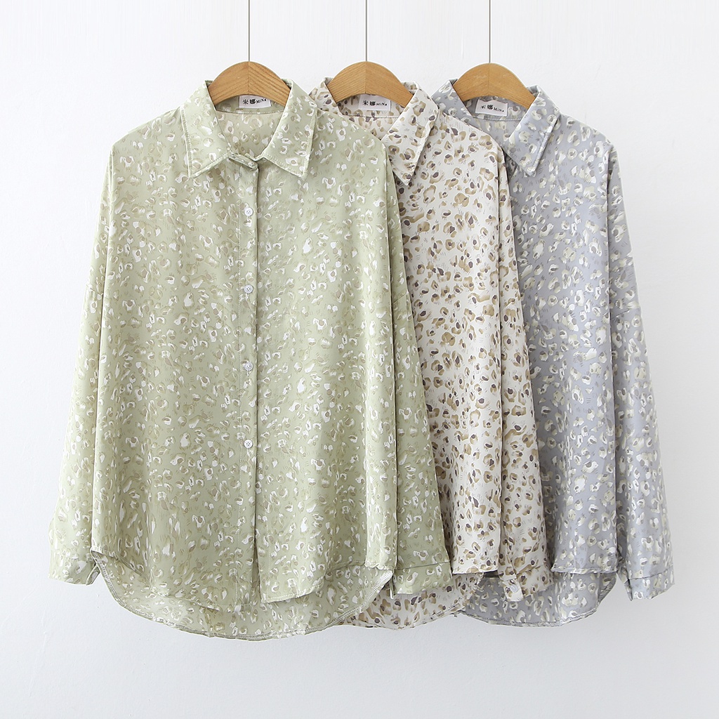 Áo Sơ Mi chiffon Tay Dài In Họa Tiết Hoa Phong Cách Hàn Quốc Thời Trang Mùa Xuân Mới Cho Nữ