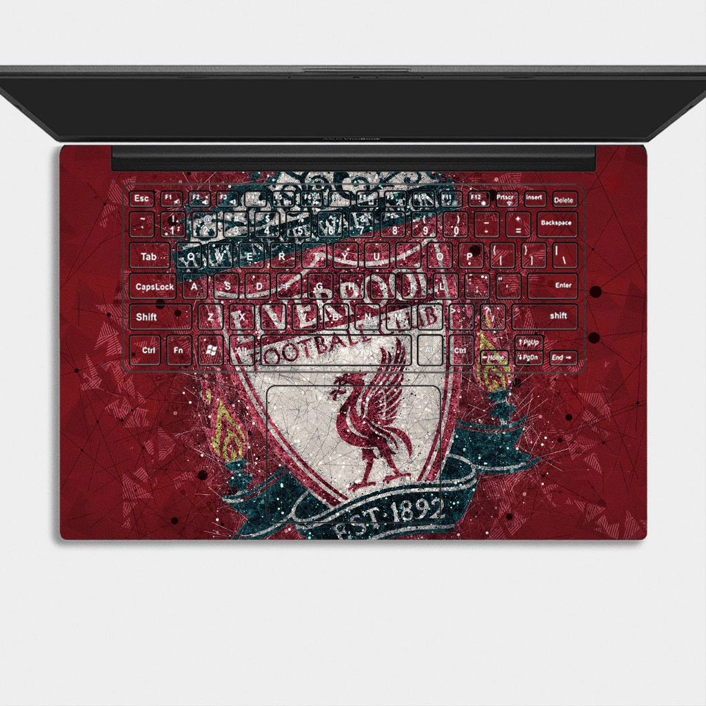 Bộ skin dán laptop mẫu Logo Liverpool / Có mẫu decal dán cho tất cả các hãng máy tính