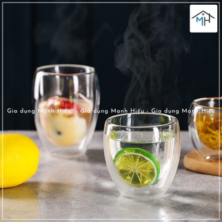 Cốc thủy tinh 2 lớp cách nhiệt