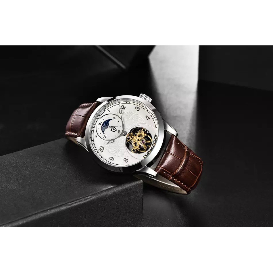 Đồng hồ cơ nam chính hãng PAGINI PA3399 dây da cao cấp mềm mại mặt kính sapphire chống nước chống xước-Bảo hành 12 tháng | BigBuy360 - bigbuy360.vn