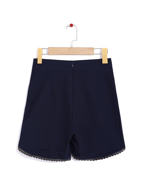 Quần short vải viền ren 02 màu - kiểu cạp cao trên rốn