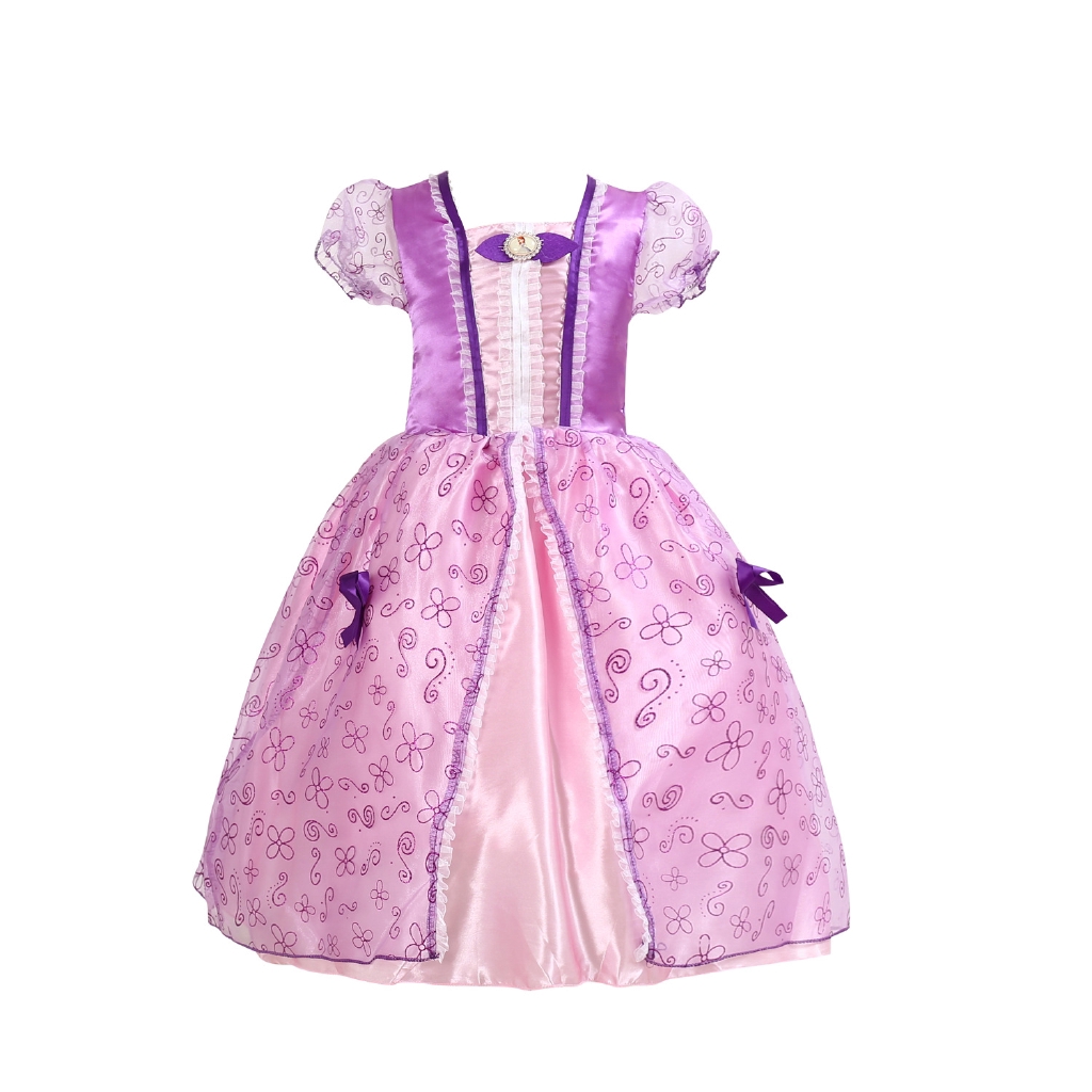 Đầm hóa trang công chúa bạch tuyết Cinderella Rapunzel Sofia dự tiệc dành cho bé gái