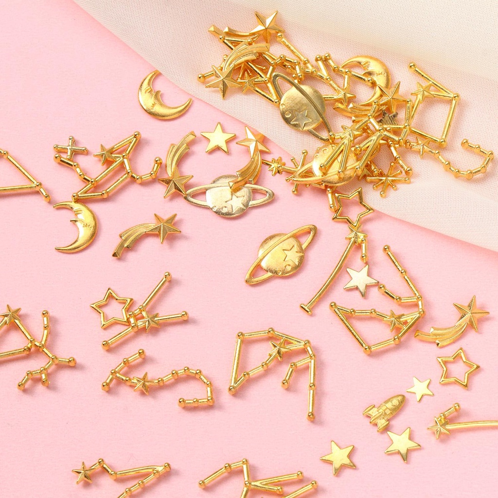 Set 120 Phụ Kiện Hợp Kim Kẽm Chủ Đề Chòm Sao / Mặt Trăng DIY Charms