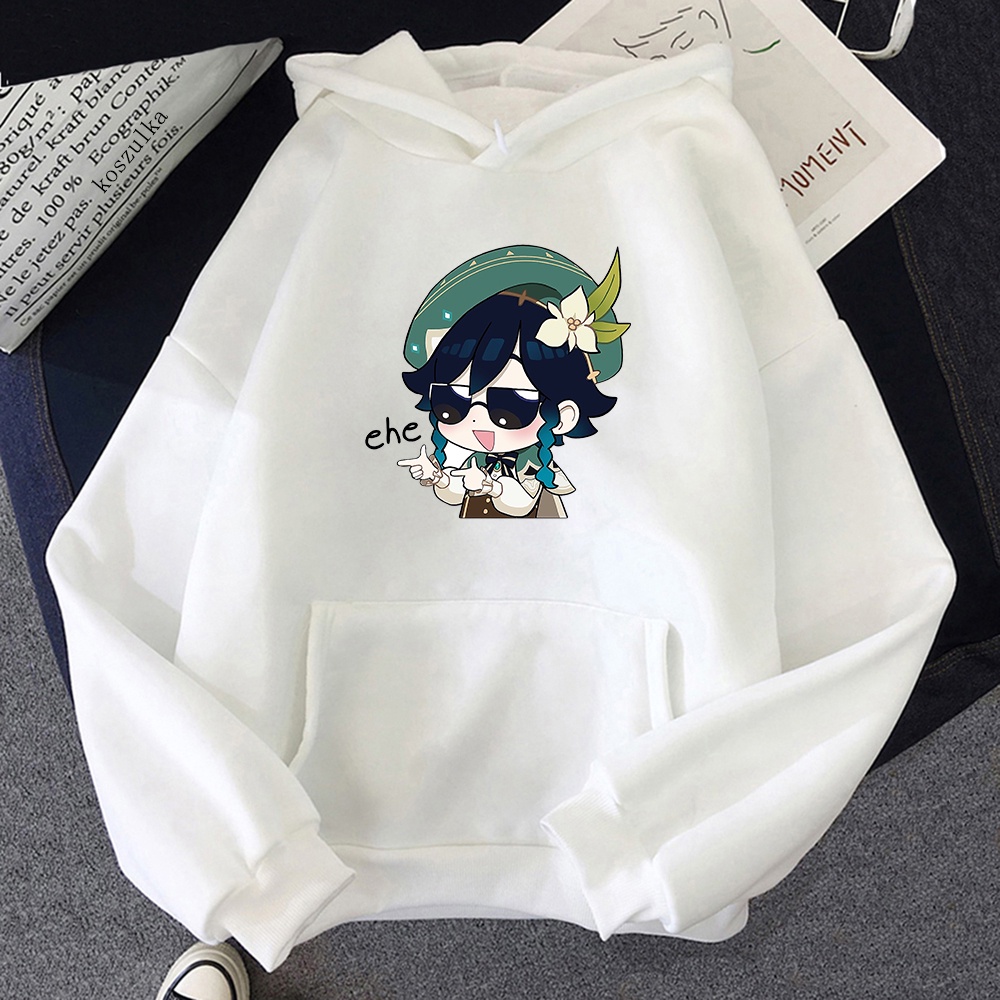 Venti Áo Hoodie Sweatshirt Chui Đầu Dễ Thương Phong Cách Harajuku Genshin Va Chạm Cho Nữ Genshin