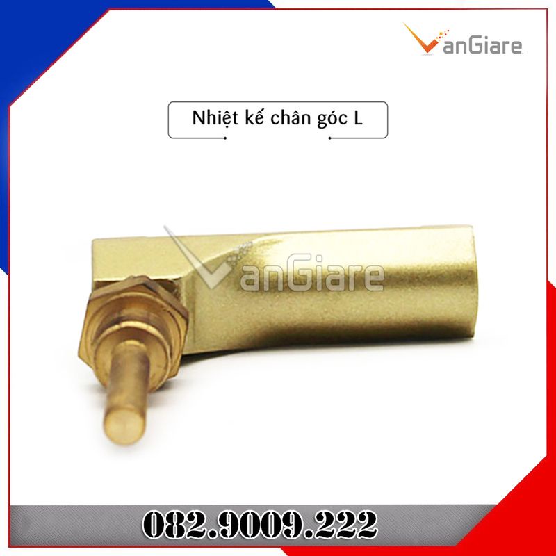 Nhiệt kế công nghiệp, nhiệt kế chân thẳng, nhiệt kế góc L đồng DK dùng cho HVAC, lò hơi