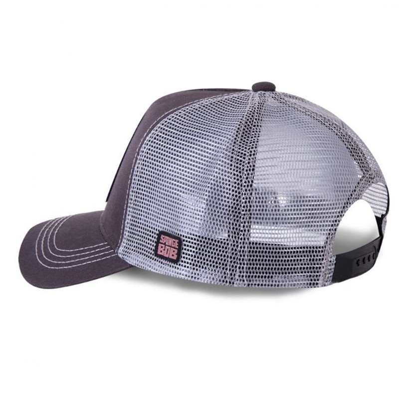 Mũ lưỡi trai lật ngược phối lưới in hình Spongebob phong cách hip hop chỉnh được cho nam và nữ