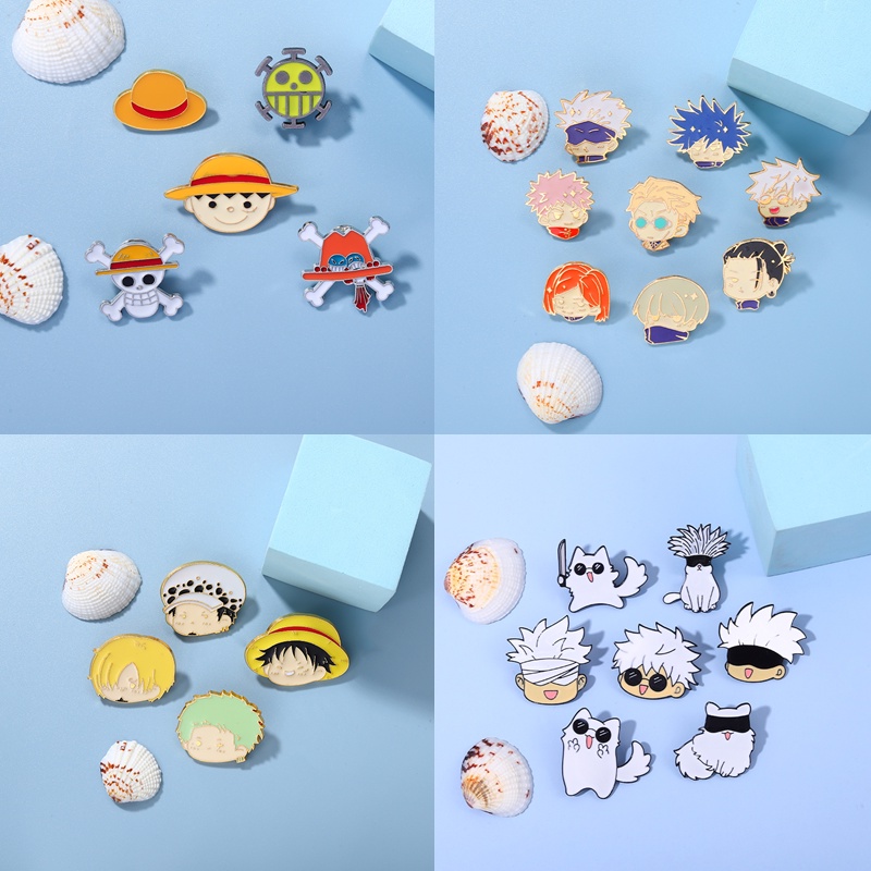 Huy Hiệu Cài Áo Hình Nhân Vật Luffy Zoro Đáng Yêu