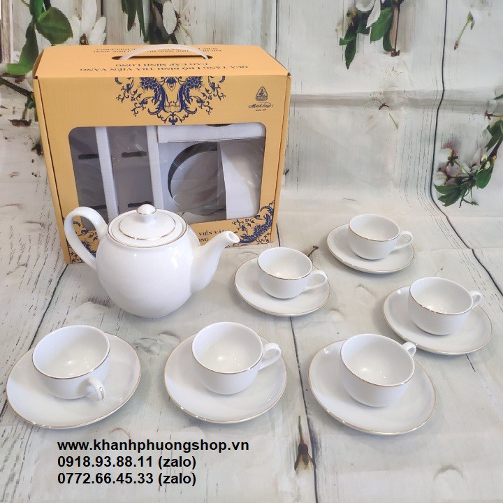 Bộ tách trà sứ minh long - bộ tách trà sứ minh long