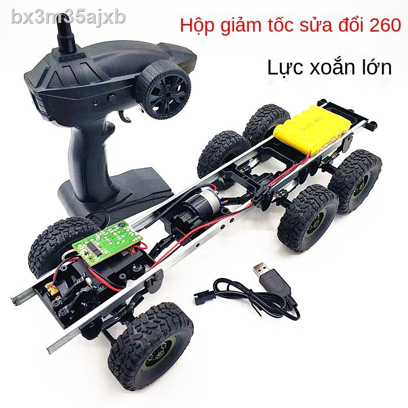 ♟ ◎ RC xe tải sửa đổi khung ổ đĩa bốn bánh off-road quân sự RC chuyên nghiệp mô hình DIY rồng nghịch ngợm phụ kiện