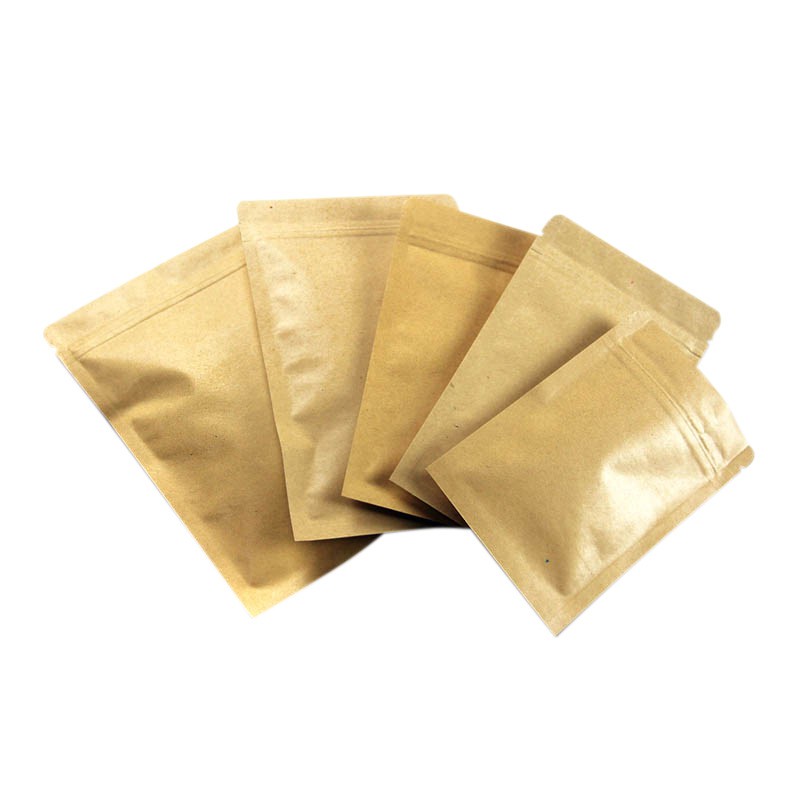 Set 200 Túi Giấy Kraft Miệng Zip Tiện Dụng