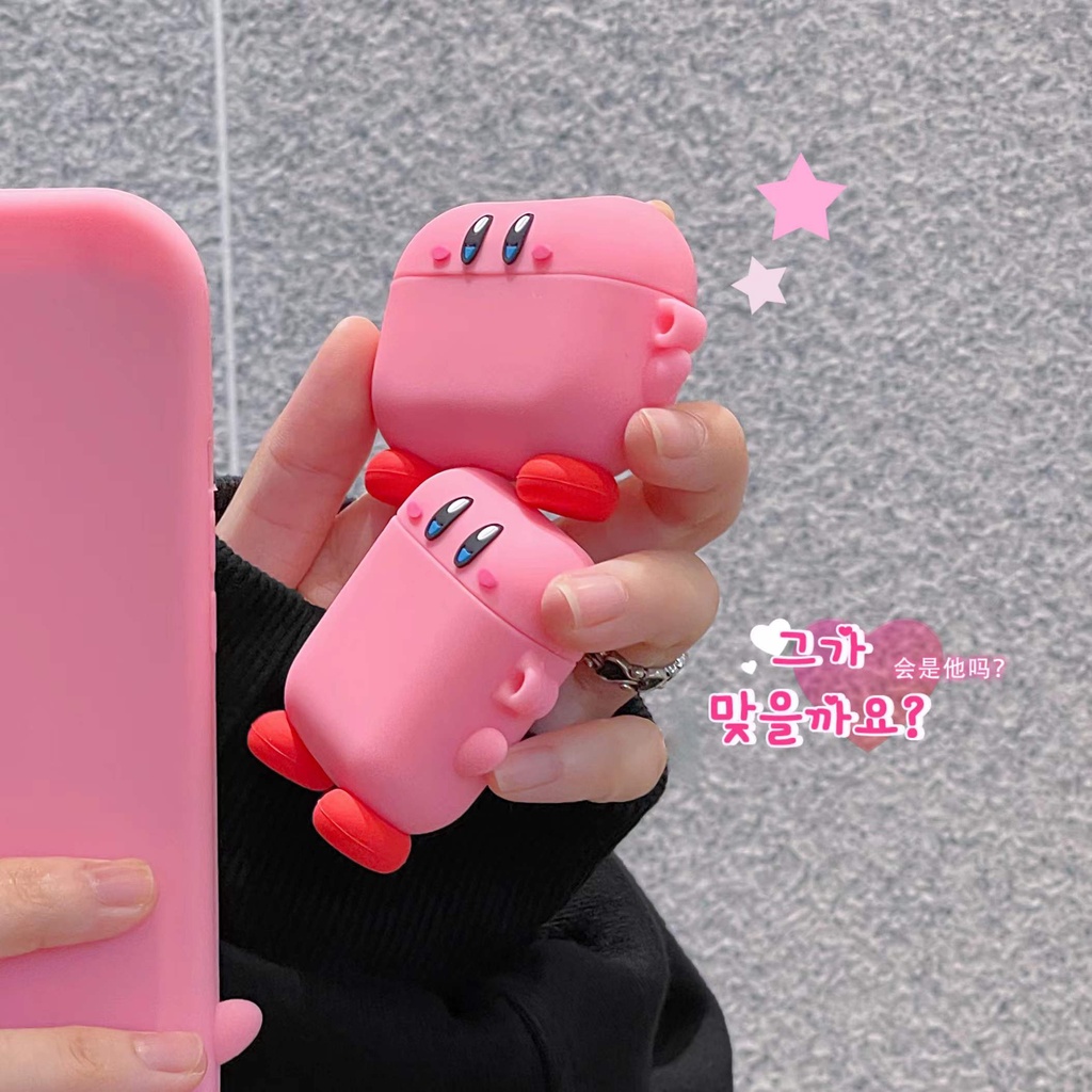 Vỏ Bảo Vệ Hộp Sạc Tai Nghe Apple AirPods 1/2/Pro/3 Bằng Silicon Mềm Họa Tiết Hoạt Hình 3D Vui Nhộn