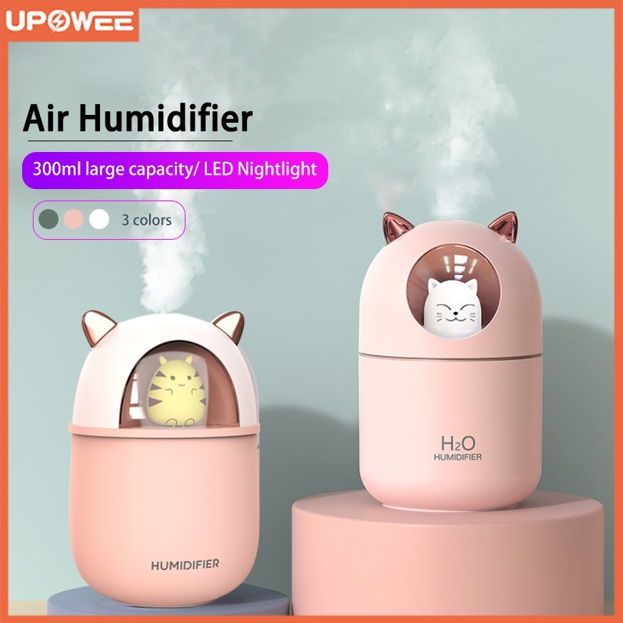 Máy phun sương tạo độ ẩm không khí cổng USB hình mèo mini dễ thương máy xông tinh dầu