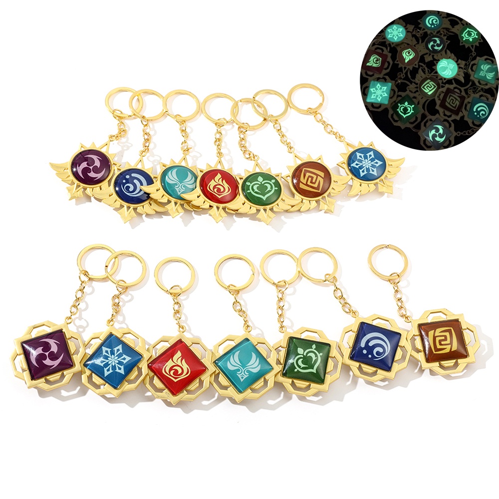 Genshin Impact keychain Genshin impact eyes of god keychains Acrylic keychain Genshin Impact Vision Keychain Cosplay