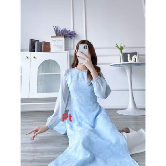 🥰 Áo dài  cách tân ren hoa 4 tà nữ đẹp hàng thiết kế cao cấp giá sỉ