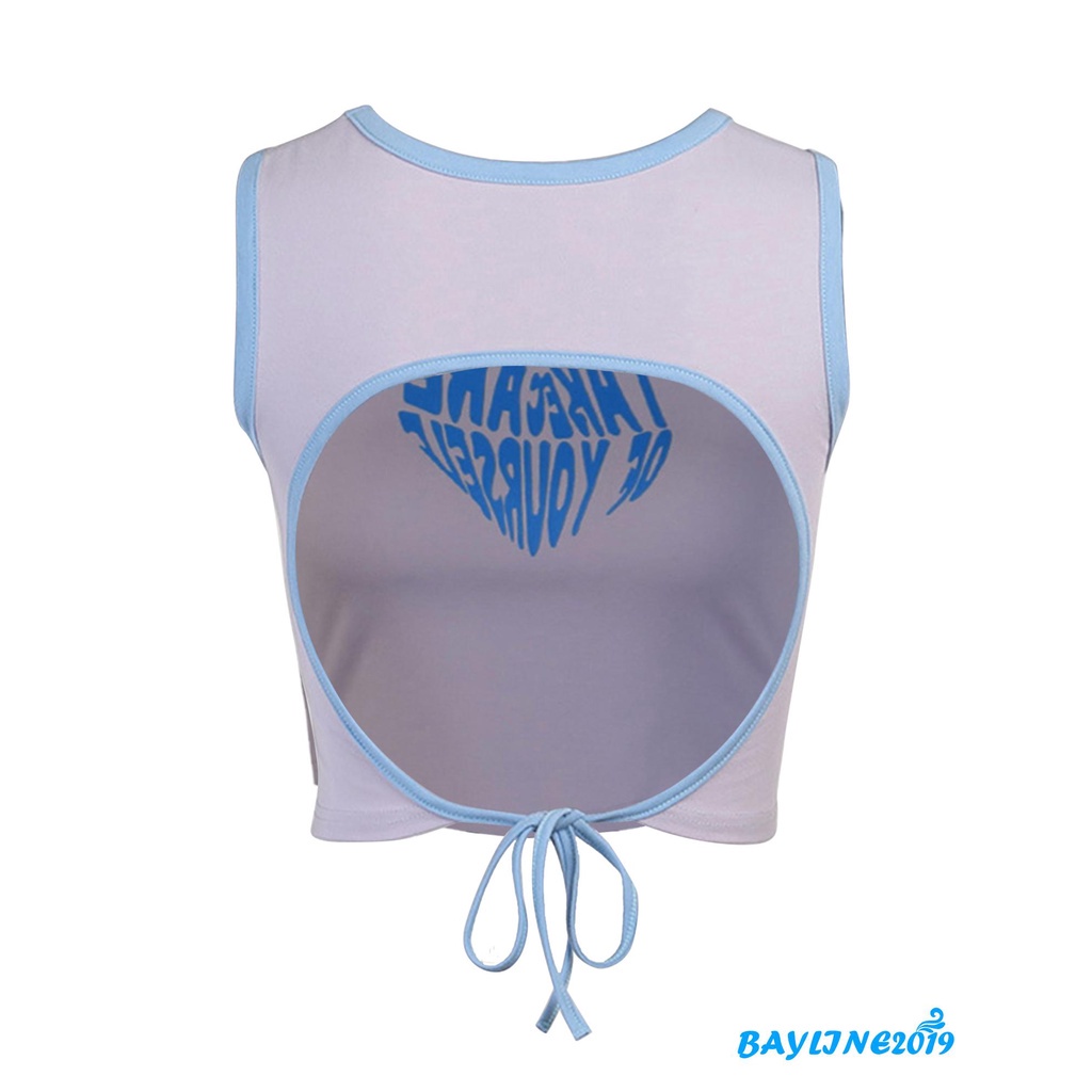 Áo croptop nữ không tay hở lưng quyến rũ